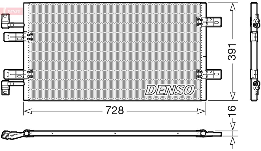 Condenser, air conditioning - DCN20019 DENSO