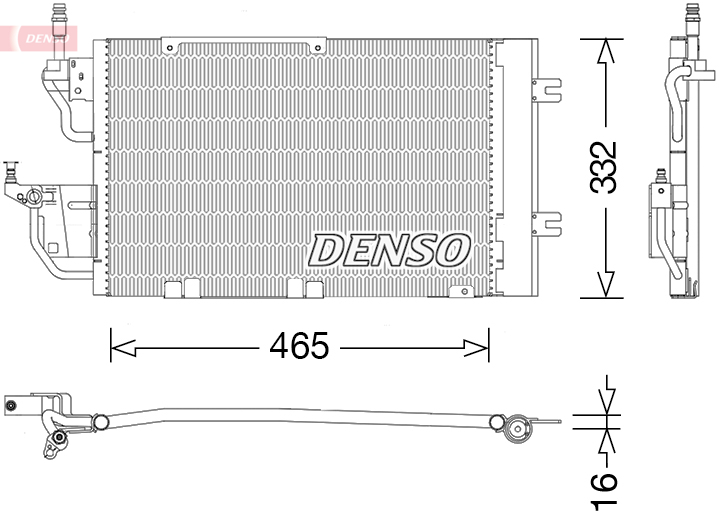 Condenser, air conditioning - DCN20037 DENSO