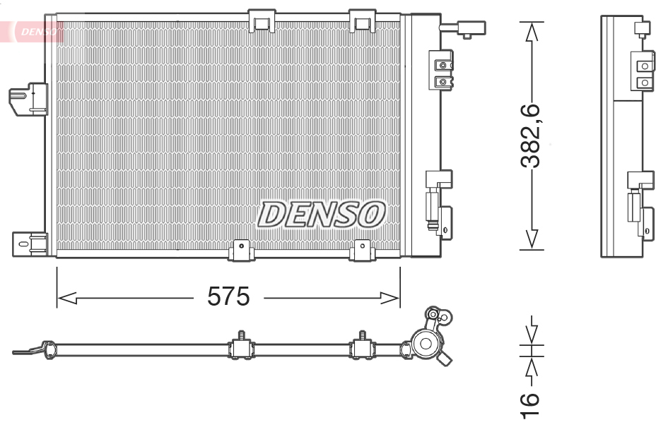 Condenser, air conditioning - DCN20038 DENSO