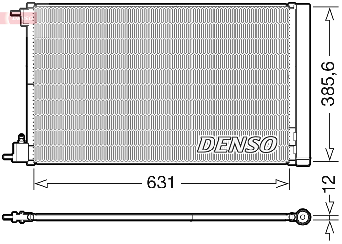 Condenser, air conditioning - DCN20039 DENSO
