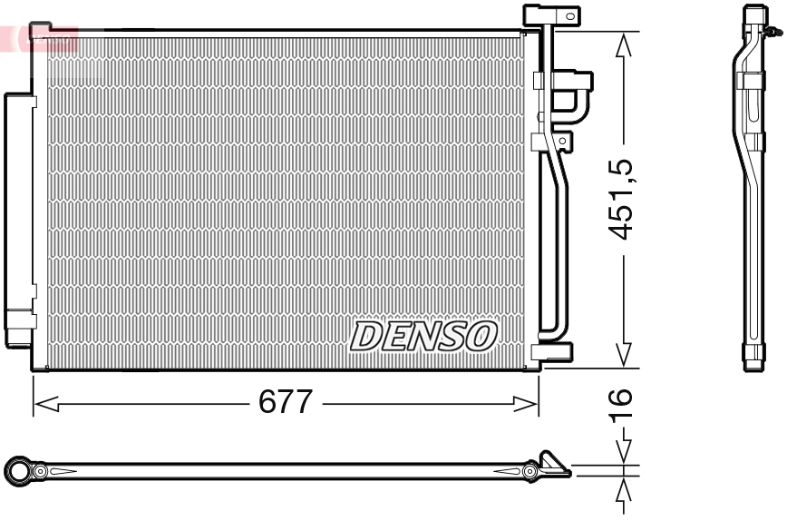 Condenser, air conditioning - DCN20040 DENSO