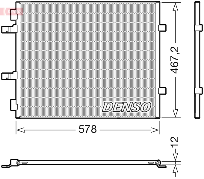 Condenser, air conditioning - DCN20042 DENSO