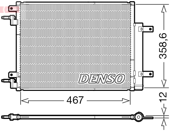 Condenser, air conditioning - DCN20046 DENSO