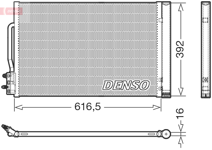 Condenser, air conditioning - DCN20049 DENSO