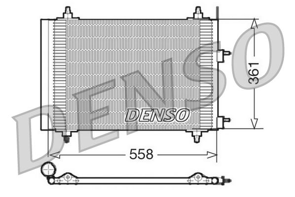 Condenser, air conditioning - DCN21015 DENSO