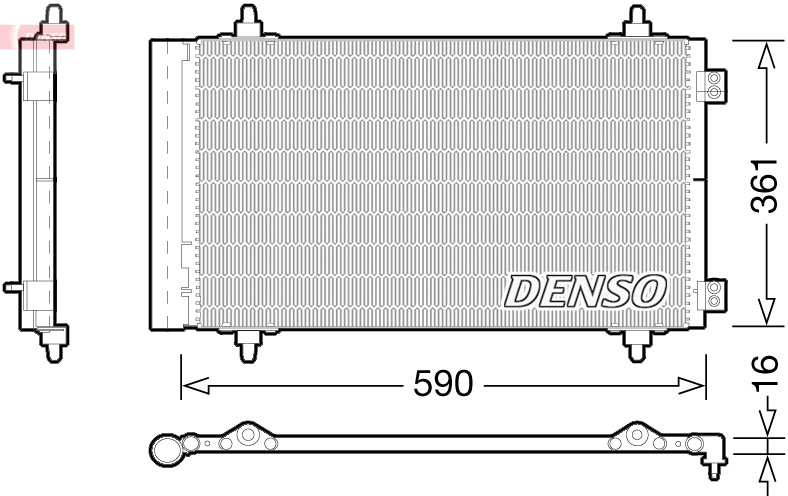 Condenser, air conditioning - DCN21018 DENSO
