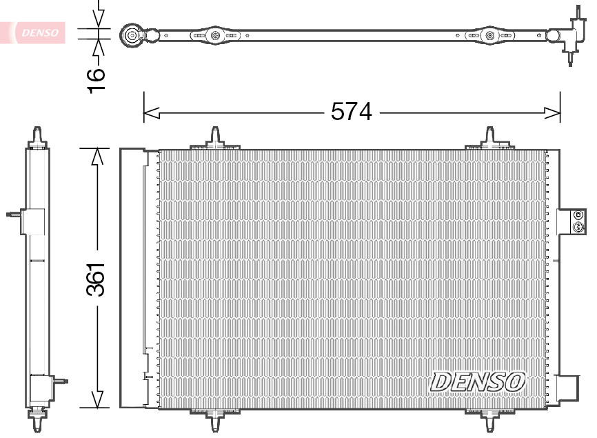 Condenser, air conditioning - DCN21019 DENSO