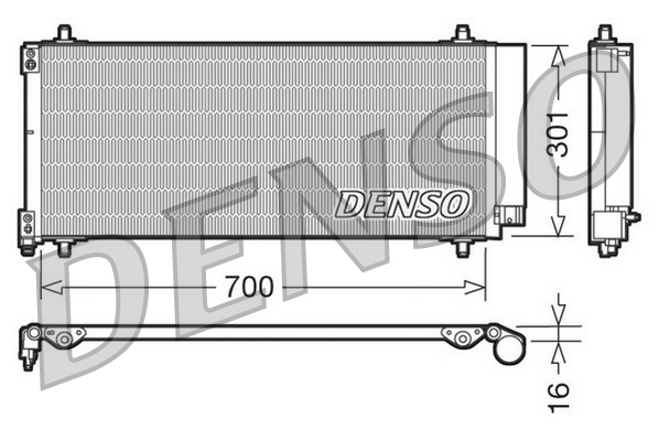 Condenser, air conditioning - DCN21027 DENSO