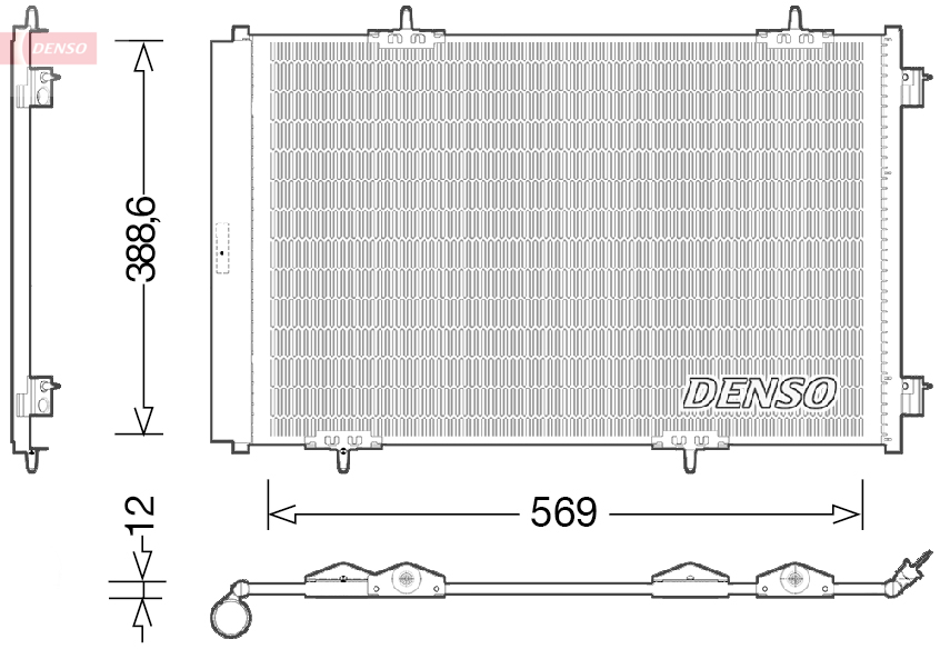 Condenser, air conditioning - DCN21030 DENSO