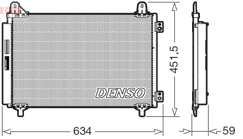 Condenser, air conditioning - DCN21034 DENSO