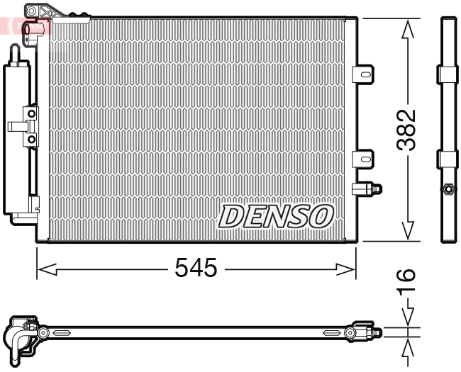 Condenser, air conditioning - DCN23040 DENSO