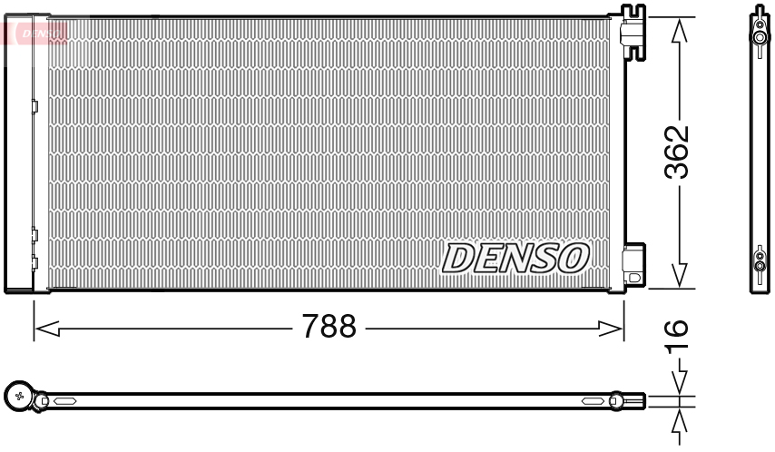 Condenser, air conditioning - DCN23042 DENSO