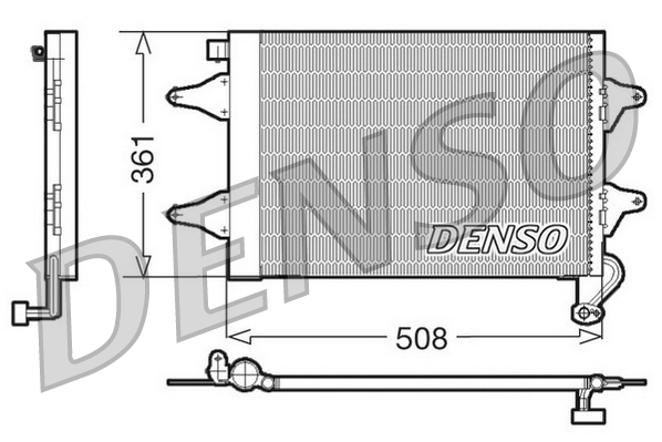 Condenser, air conditioning - DCN27004 DENSO