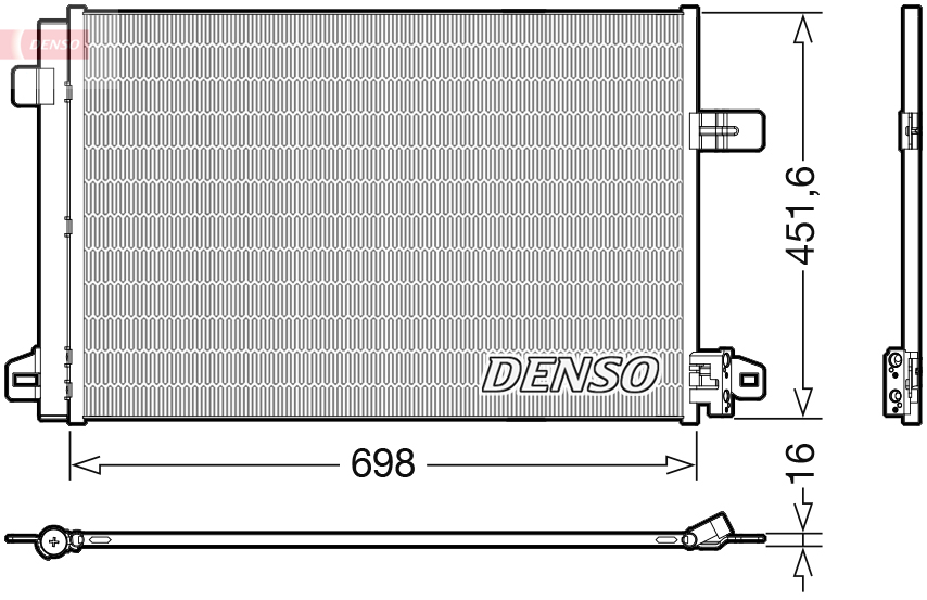 Condenser, air conditioning - DCN32028 DENSO