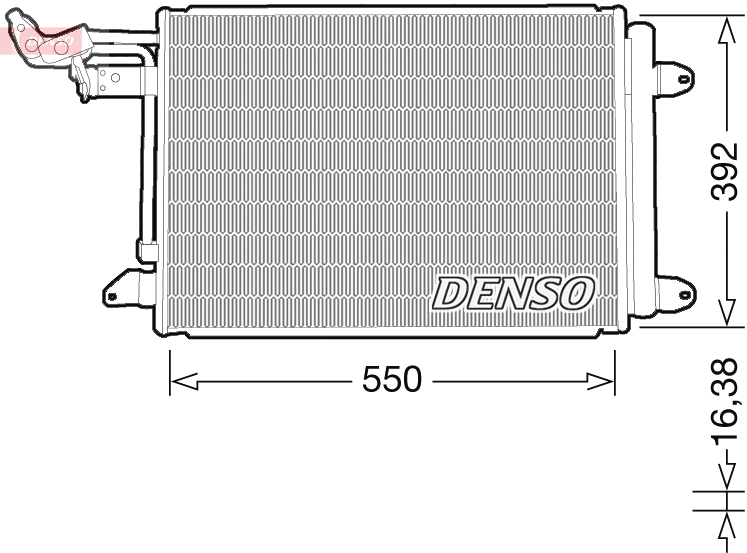 Condenser, air conditioning - DCN32032 DENSO