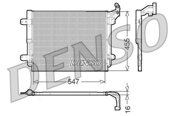 Condenser, air conditioning - DCN32062 DENSO