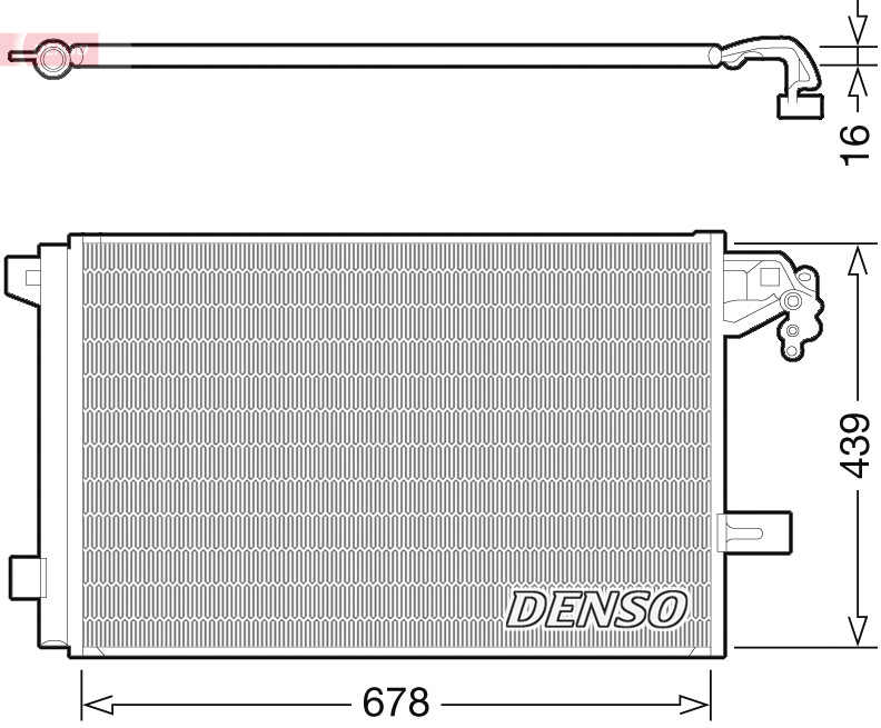 Condenser, air conditioning - DCN32063 DENSO