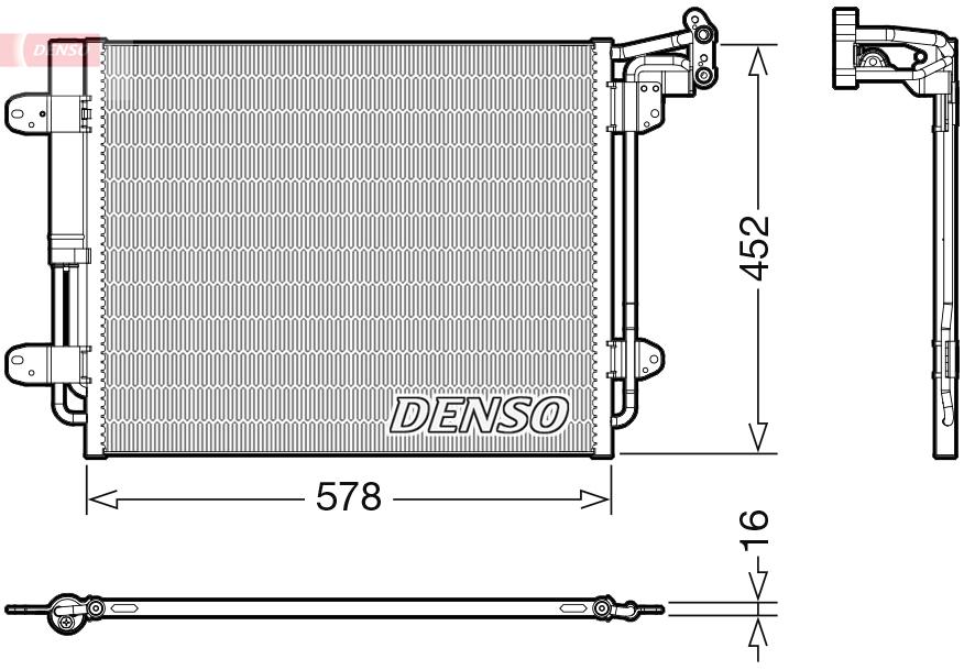 Condenser, air conditioning - DCN32067 DENSO
