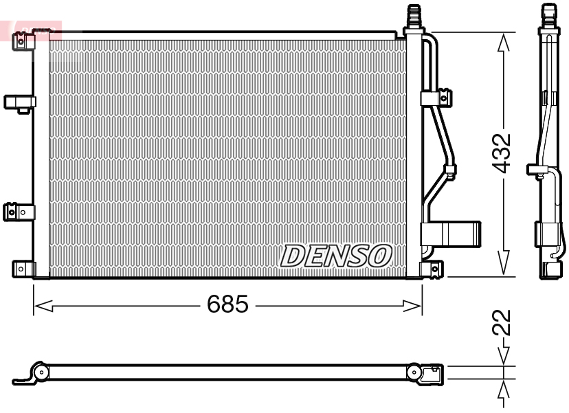 Condenser, air conditioning - DCN33013 DENSO