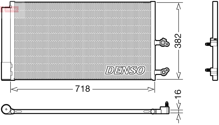 Condenser, air conditioning - DCN33014 DENSO