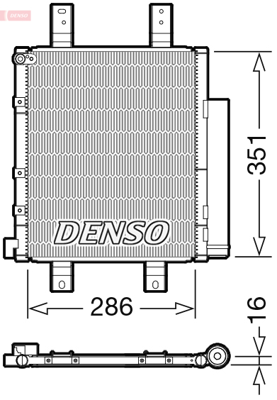 Condenser, air conditioning - DCN35005 DENSO