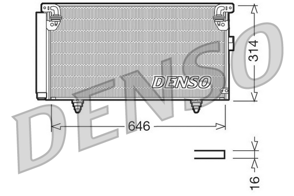 Condenser, air conditioning - DCN36001 DENSO