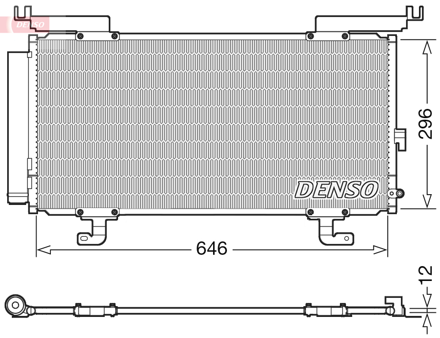 Condenser, air conditioning - DCN36004 DENSO