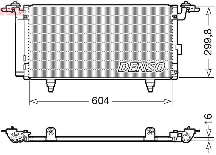 Condenser, air conditioning - DCN36005 DENSO