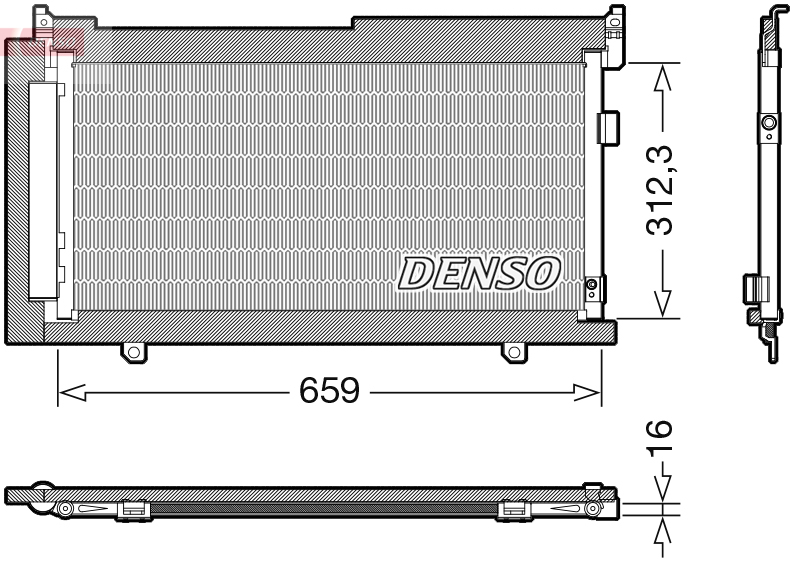 Condenser, air conditioning - DCN36006 DENSO