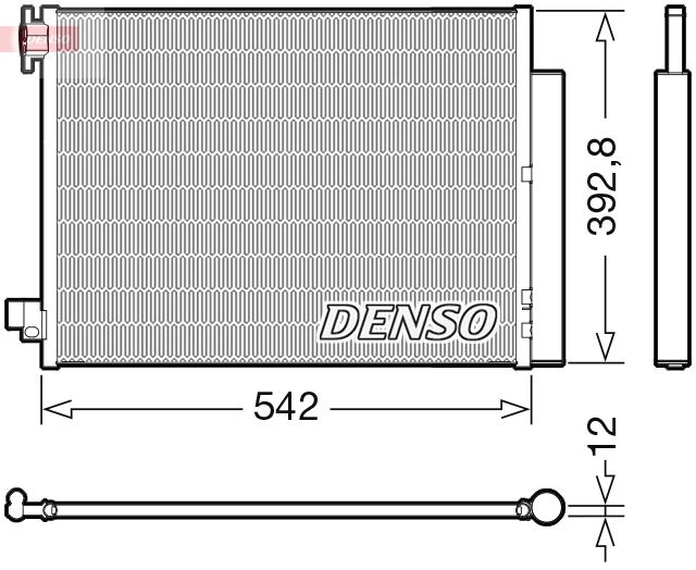 Condenser, air conditioning - DCN37004 DENSO