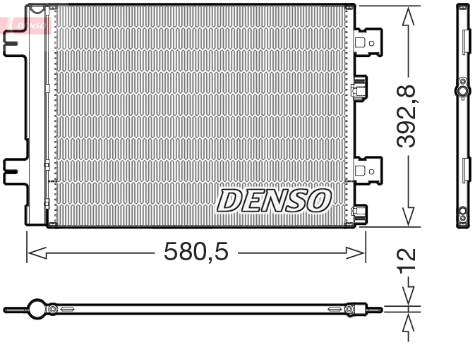 Condenser, air conditioning - DCN37005 DENSO
