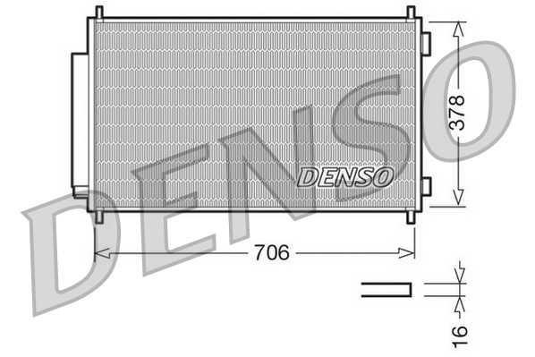 Condenser, air conditioning - DCN40002 DENSO