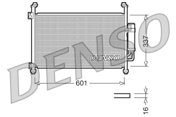 Condenser, air conditioning - DCN40007 DENSO