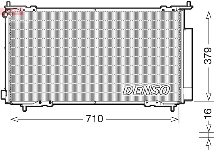 Condenser, air conditioning - DCN40015 DENSO