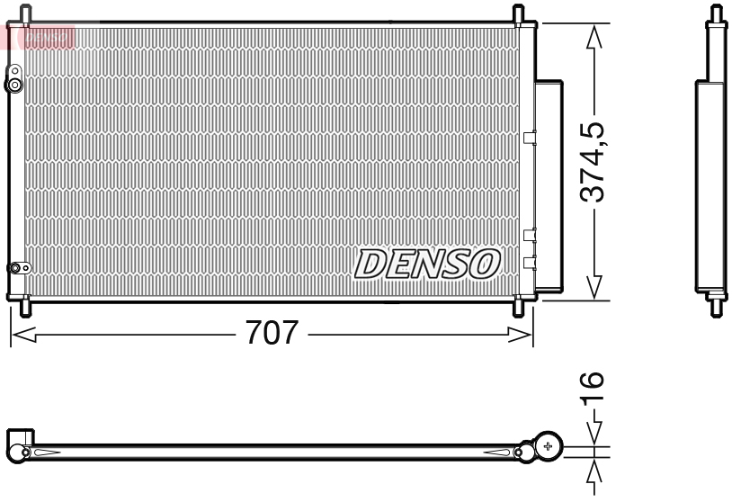 Condenser, air conditioning - DCN40025 DENSO