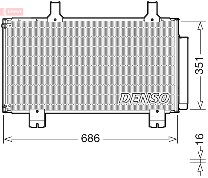 Condenser, air conditioning - DCN40028 DENSO