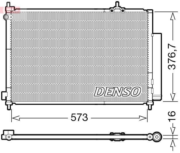 Condenser, air conditioning - DCN40031 DENSO