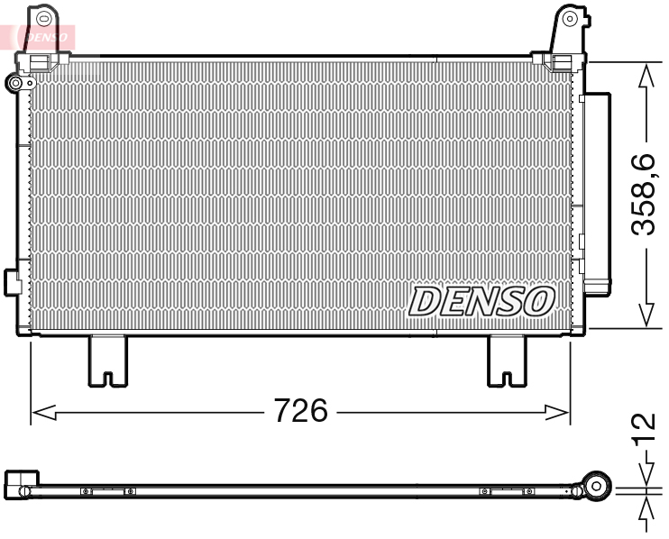 Condenser, air conditioning - DCN40032 DENSO