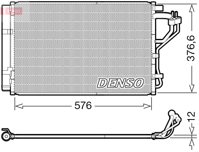 Condenser, air conditioning - DCN41010 DENSO