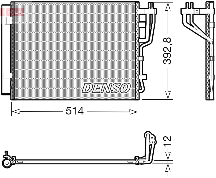 Condenser, air conditioning - DCN41014 DENSO