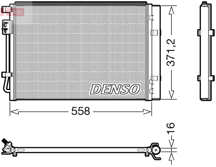 Condenser, air conditioning - DCN41015 DENSO