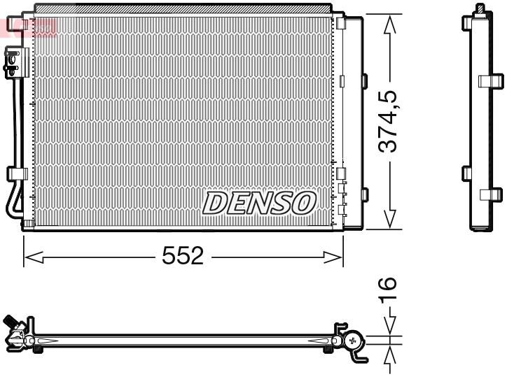 Condenser, air conditioning - DCN41017 DENSO