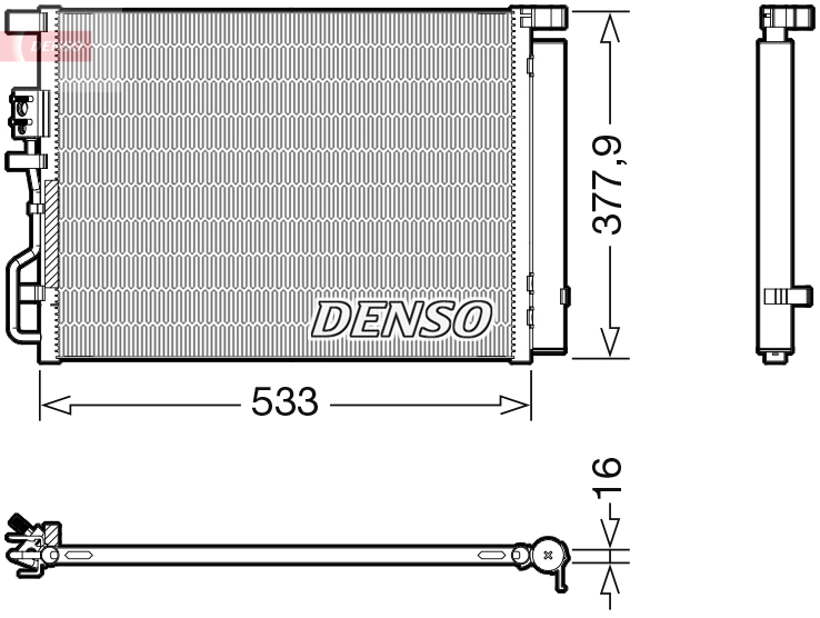 Condenser, air conditioning - DCN41018 DENSO