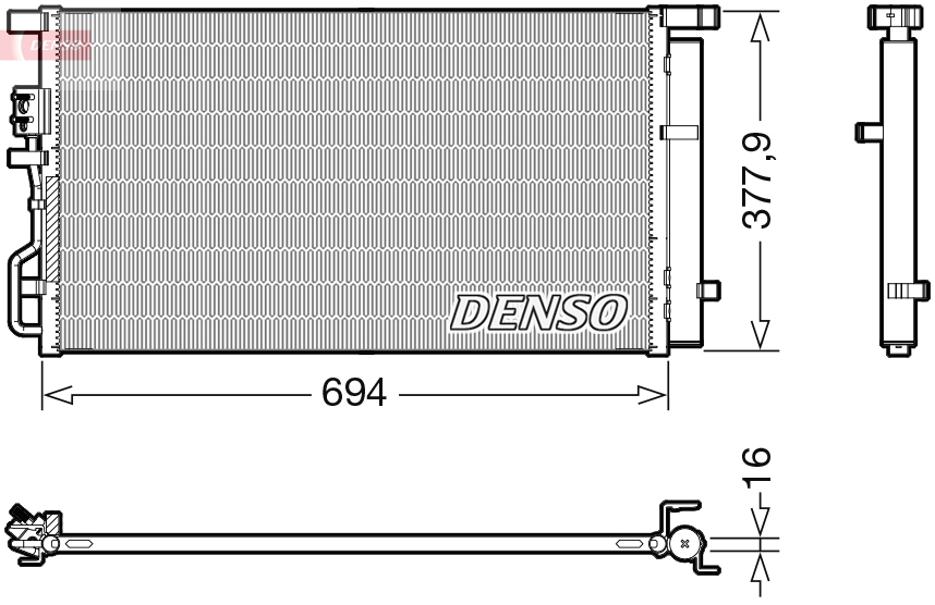 Конденсатор, кондиционер - DCN41019 DENSO