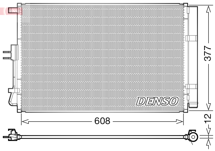 Condenser, air conditioning - DCN43003 DENSO