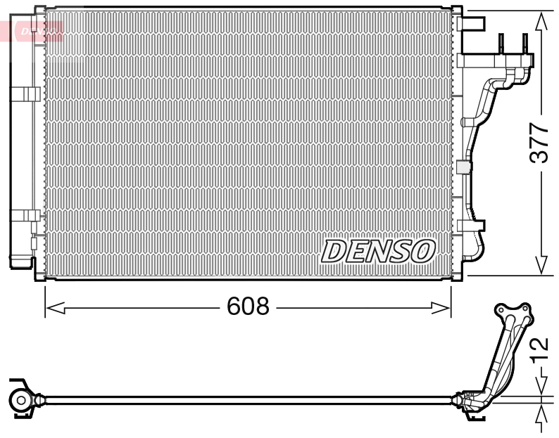 Condenser, air conditioning - DCN43004 DENSO