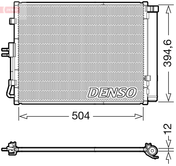 Condenser, air conditioning - DCN43005 DENSO