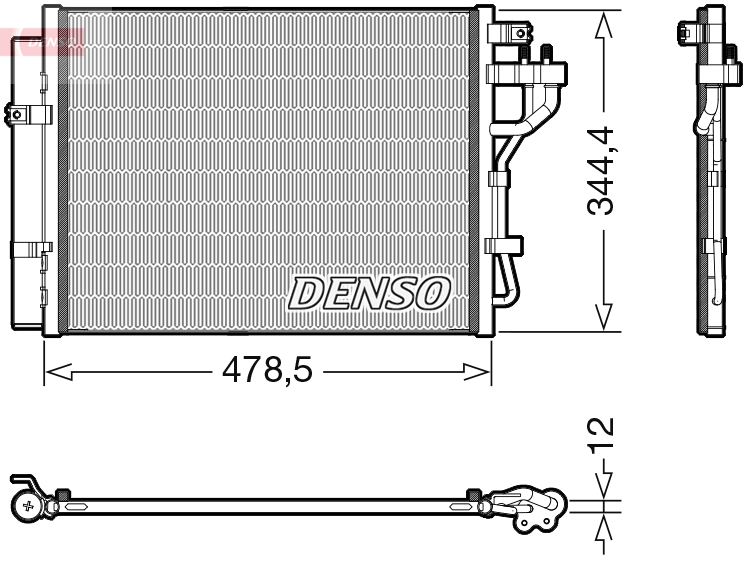 Condenser, air conditioning - DCN43006 DENSO
