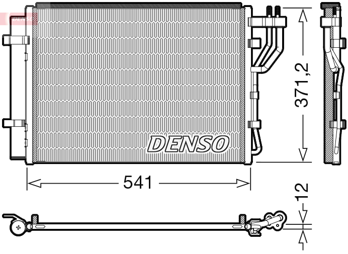 Condenser, air conditioning - DCN43010 DENSO
