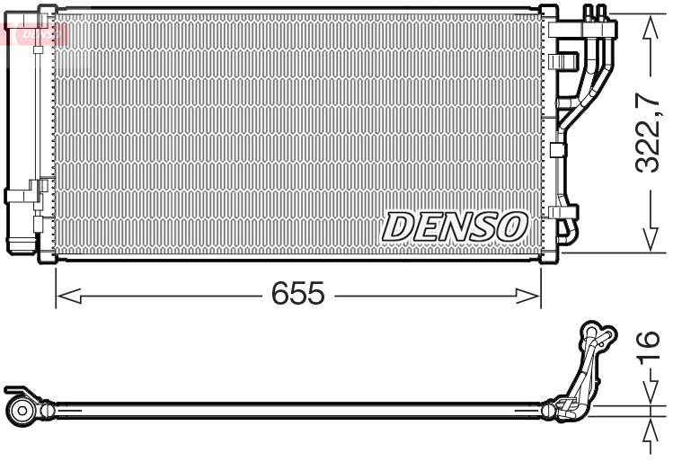 Kondensator, Klimaanlage - DCN43011 DENSO